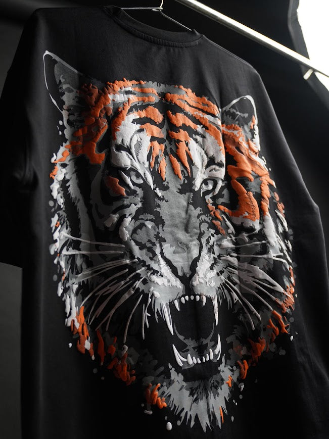 puff-printed oversized t-shirt